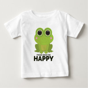 蛙で幸せ ベビーTシャツ