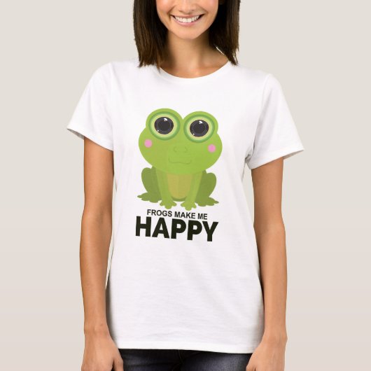 蛙で幸せ Tシャツ (正面)