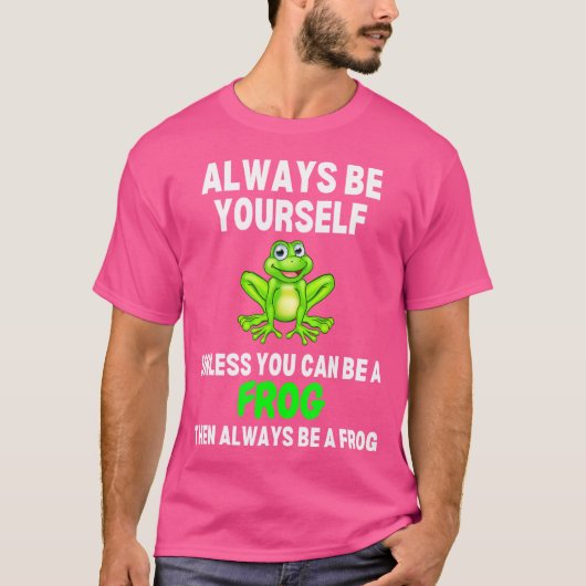 蛙になれなれなれしくなければ必ず己になれ Tシャツ (正面)