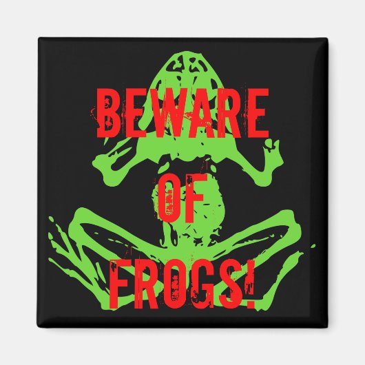 蛙に用心 マグネット (正面)