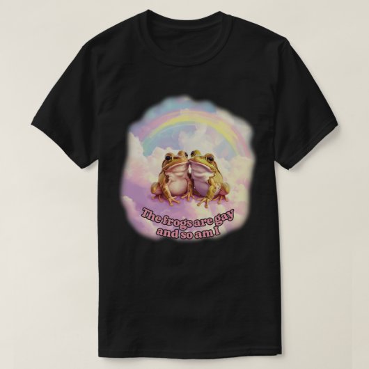 蛙はゲイだ俺も Tシャツ (デザイン正面)