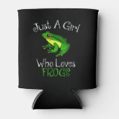 蛙を愛する女おもしろいの子 缶クーラー (正面)