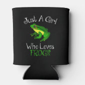 蛙を愛する女おもしろいの子 缶クーラー (裏面)