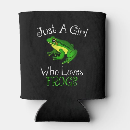 蛙を愛する女おもしろいの子 缶クーラー (裏面)