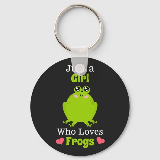 蛙を愛する女の子 キーホルダー (正面)