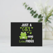 蛙を愛する女の子 ポストカード (スタンド正面)