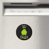 蛙を愛する女の子 マグネット (インサイチュ (食洗機))