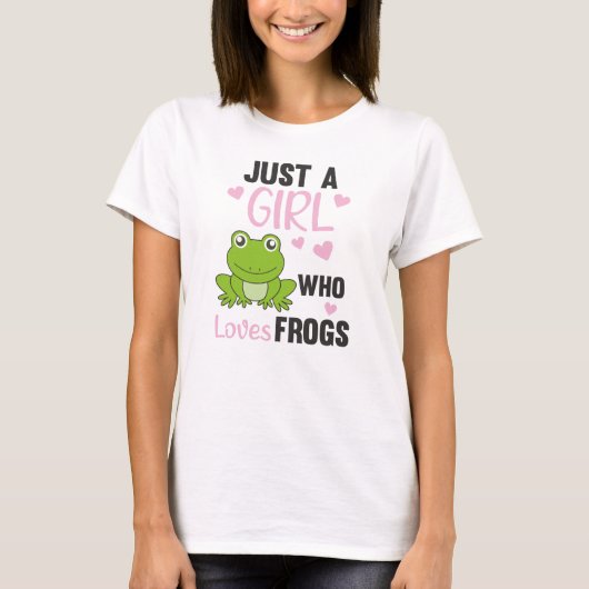 蛙を愛する女の子 Tシャツ (正面)