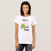 蛙を愛する女の子 Tシャツ (正面フル)