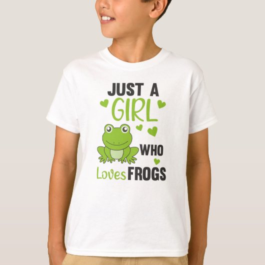蛙を愛する女の子 Tシャツ (正面)