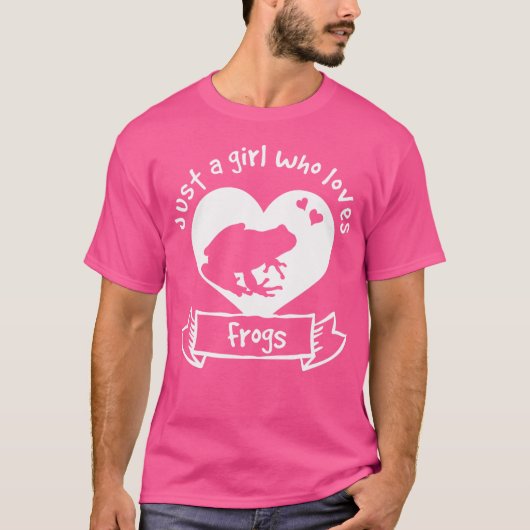 蛙を愛する女の子 Tシャツ (正面)
