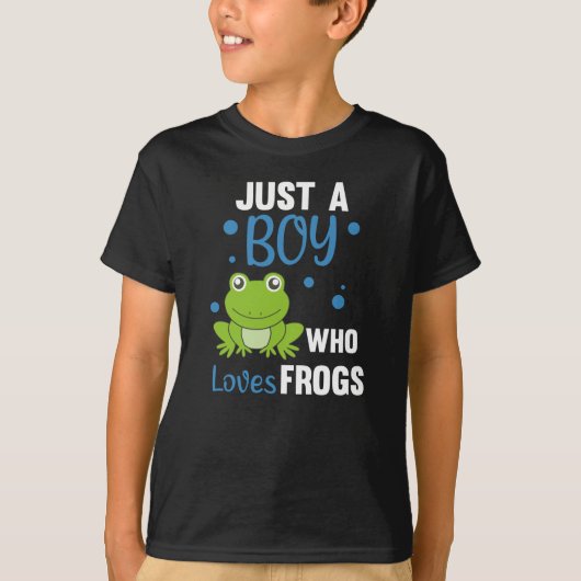 蛙を愛する少年 Tシャツ (正面)