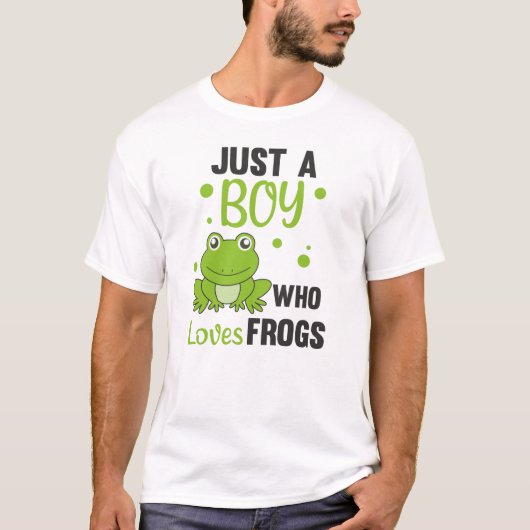 蛙を愛する少年 Tシャツ (正面)