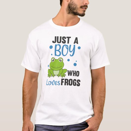 蛙を愛する少年 Tシャツ (正面)