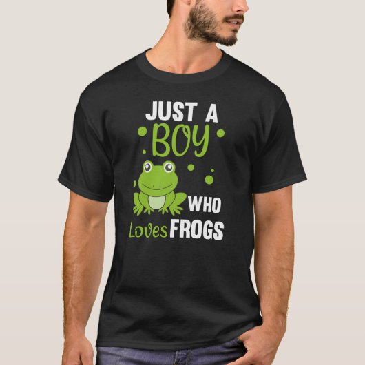 蛙を愛する少年 Tシャツ (正面)