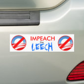 蛭を弾劾して下さい バンパーステッカー (車上)