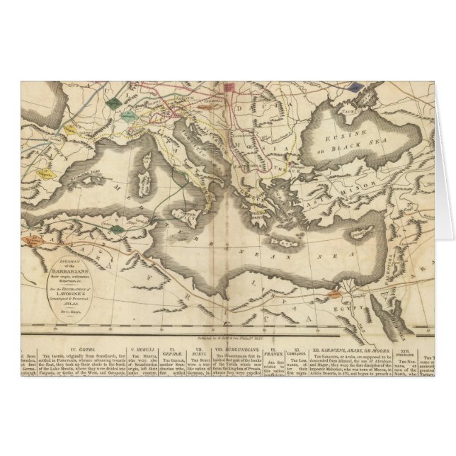 蛮族の侵入の地図 (正面横)