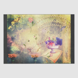 蛾とパンジーのスクラップブック紙 薄葉紙