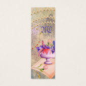 蛾とパンジーのブックマークパーソナライズされた (裏面)