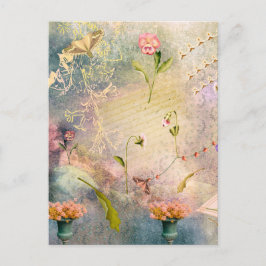 蛾とパンジー ポストカード