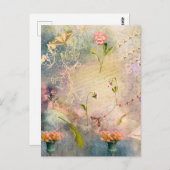 蛾とパンジー ポストカード (正面/裏面)