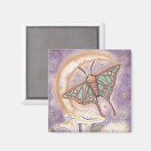 蛾とムーンフラワーズ マグネット (正面/裏面)