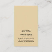 蛾と神秘的なデザイン 名刺 (裏面)