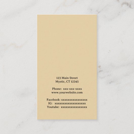 蛾と神秘的なデザイン 名刺 (裏面)