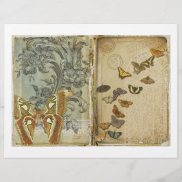 蛾と蝶ジャンクジャーナルスクラップブック紙