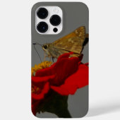 蛾と赤の《植物》百日草 Case-Mate iPhoneケース (裏面)