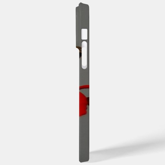 蛾と赤の《植物》百日草 Case-Mate iPhoneケース (裏面 / 左)