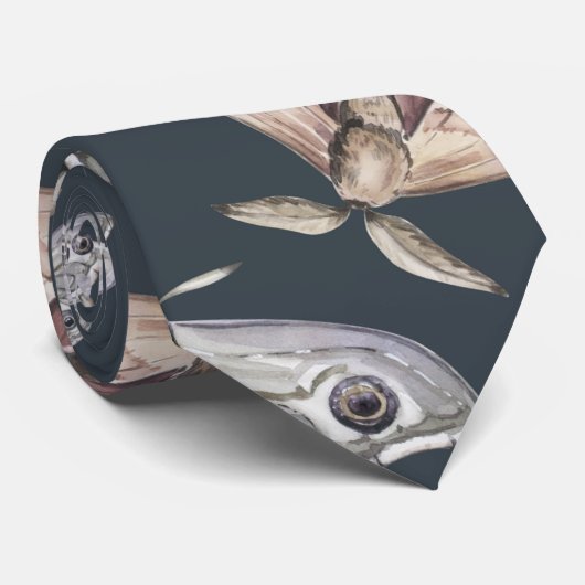 蛾のパターン ネクタイ (ロール)