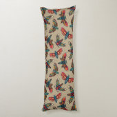 蛾のパターン ボディピロー (裏面 (縦))