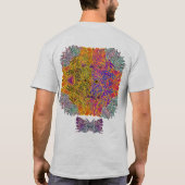 蛾のモチーフを持つ逆日が差すことマスク Tシャツ (裏面)