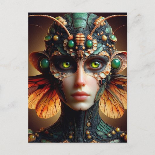 蛾の人のサイエンスフィクション ポストカード (正面)