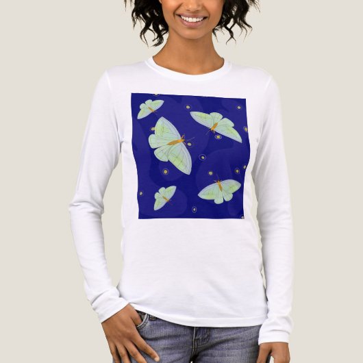 蛾の夜空Tシャツ トライブレンドTシャツ (正面)