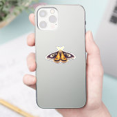 蛾の昆虫の芸術ゴブリンコアの土色ウィッチグリーン シール (スマートフォン)