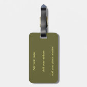 蛾の昆虫の芸術ゴブリンコアの土色ウィッチグリーン ラゲッジタグ (裏面縦)