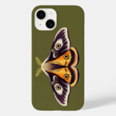 蛾の昆虫の芸術ゴブリンコアの土色ウィッチグリーン Case-Mate iPhoneケース (裏面)