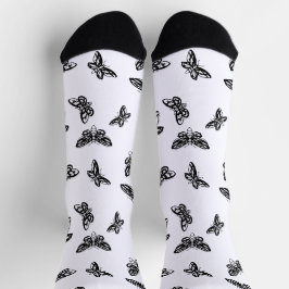 蛾の柄の靴下 ソックス