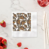 蛾の柄 縁ありカクテルナプキン (インサイチュ)