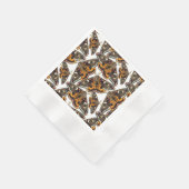 蛾の柄 縁ありカクテルナプキン (角)