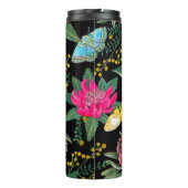 蛾の熱タンブラーを持つプロテアAutralianフローラ タンブラー (裏面)