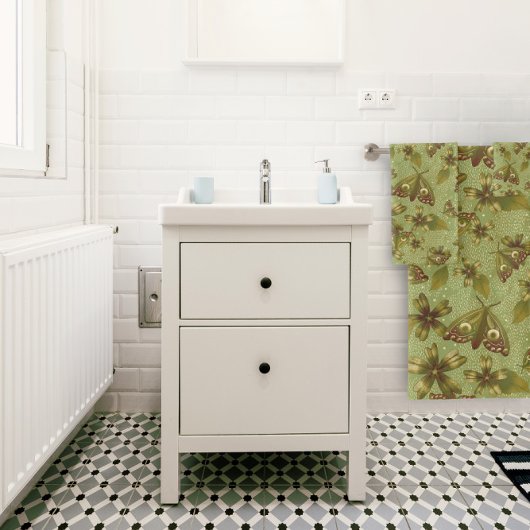 蛾の牧草地の緑の植物昆虫 バスタオルセット