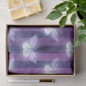 蛾の白い紫のパタストライプのーン神秘的 薄葉紙 (ギフト)