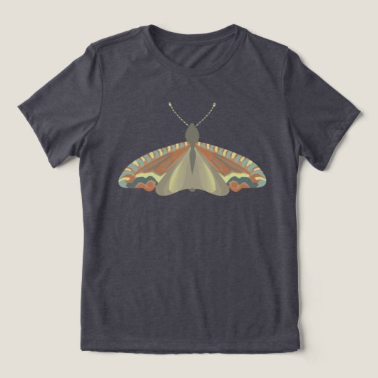 蛾の絵 トライブレンドTシャツ (デザイン正面)