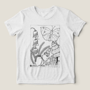蛾の色を持つチムンク トライブレンドTシャツ