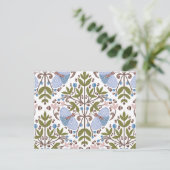 蛾の花の模様はがき ポストカード (スタンド正面)