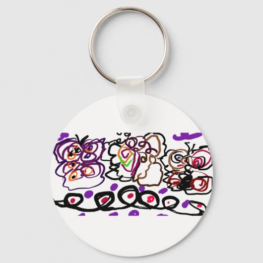 蛾の芸術 キーホルダー (正面)