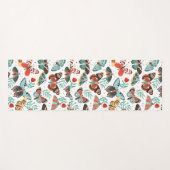 蛾の蝶のカラフルパターン ヨガマット